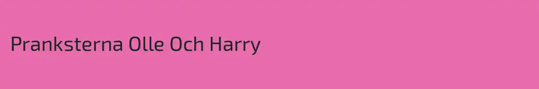 Pranksterna Olle Och Harry